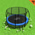 Kahuna 16ft Trampoline Free Ladder Spring Mat Net Safety Pad Cover Round Enclosure - Blue