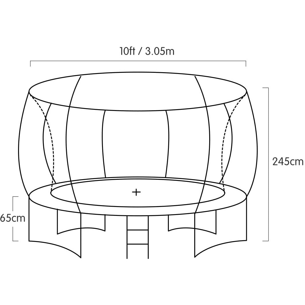 Kahuna 16ft Outdoor Trampoline Kids Children With Safety Enclosure Pad Mat Ladder Basketball Hoop Set - Green