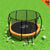 Kahuna 16ft Trampoline Free Ladder Spring Mat Net Safety Pad Cover Round Enclosure - Orange