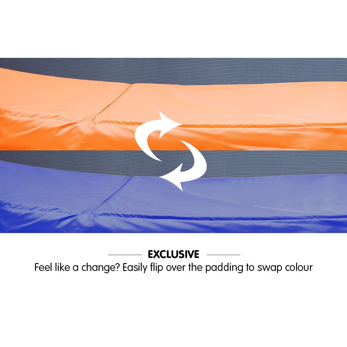 Kahuna 10ft Trampoline Reversible Replacement Pad Round - Orange/Blue