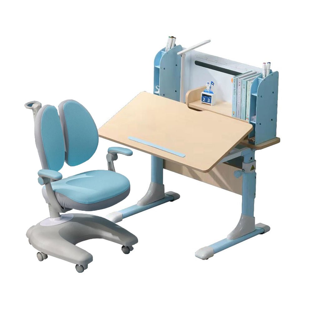 Height Adjustable Children Kids Ergonomic Study Desk Chair Set 80cm Blue Pink AU