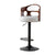 BS5105-BLACKBar Stools Kitchen Bar Stool Leather Barstools Swivel Gas Lift Counter Chairs- White
