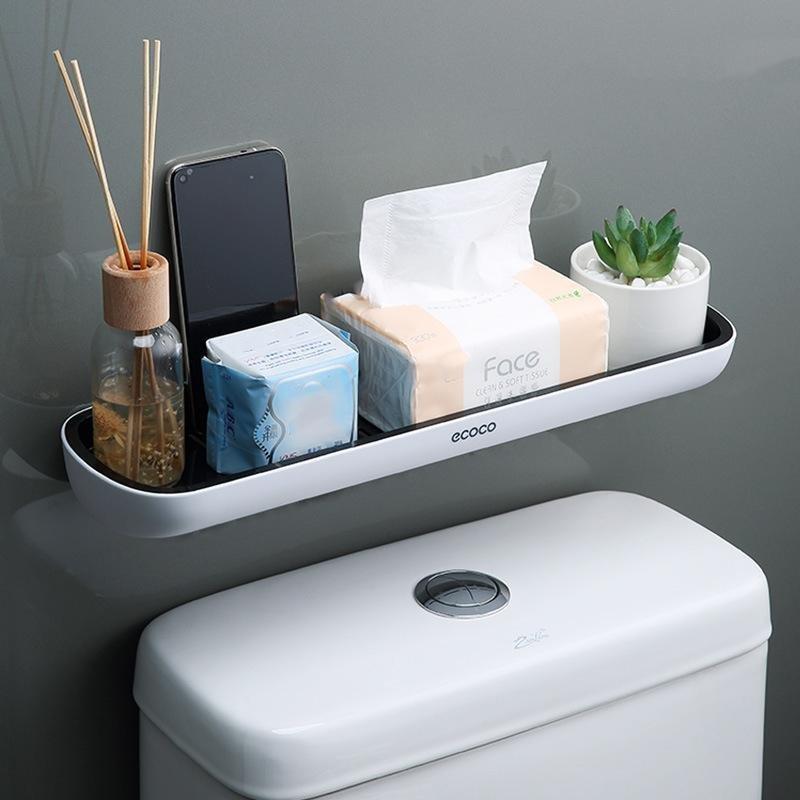 Bathroom Shelves Organizer Wall Mount Home Towel shelf Shampoo Rack With Towel Bar Storage Rack Bathroom Accessories