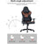 7 RGB Lights Bluetooth Speaker Gaming Chair Ergonomic Racing chair 165° Reclining Gaming Seat 4D Armrest Footrest Black