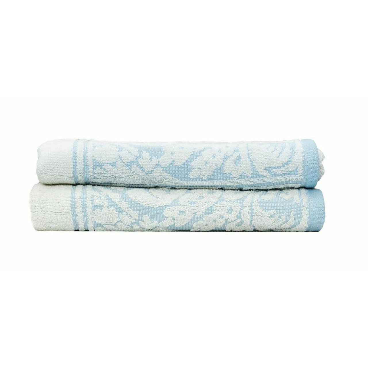 Premium Cotton Towel Jacquard White Blue Design