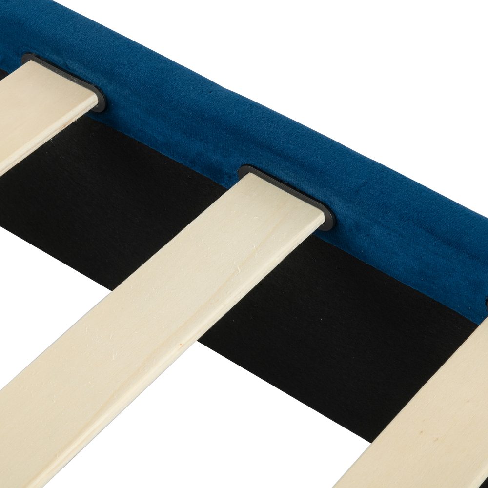 Velvet Blue Bed Frame - Double