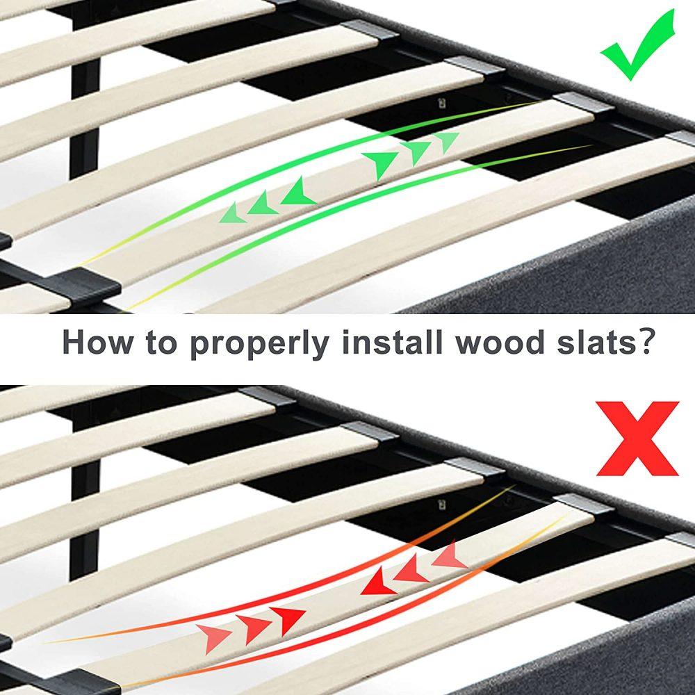 Bed Frame Mattress Foundation (Dark Grey) &#8211; Double