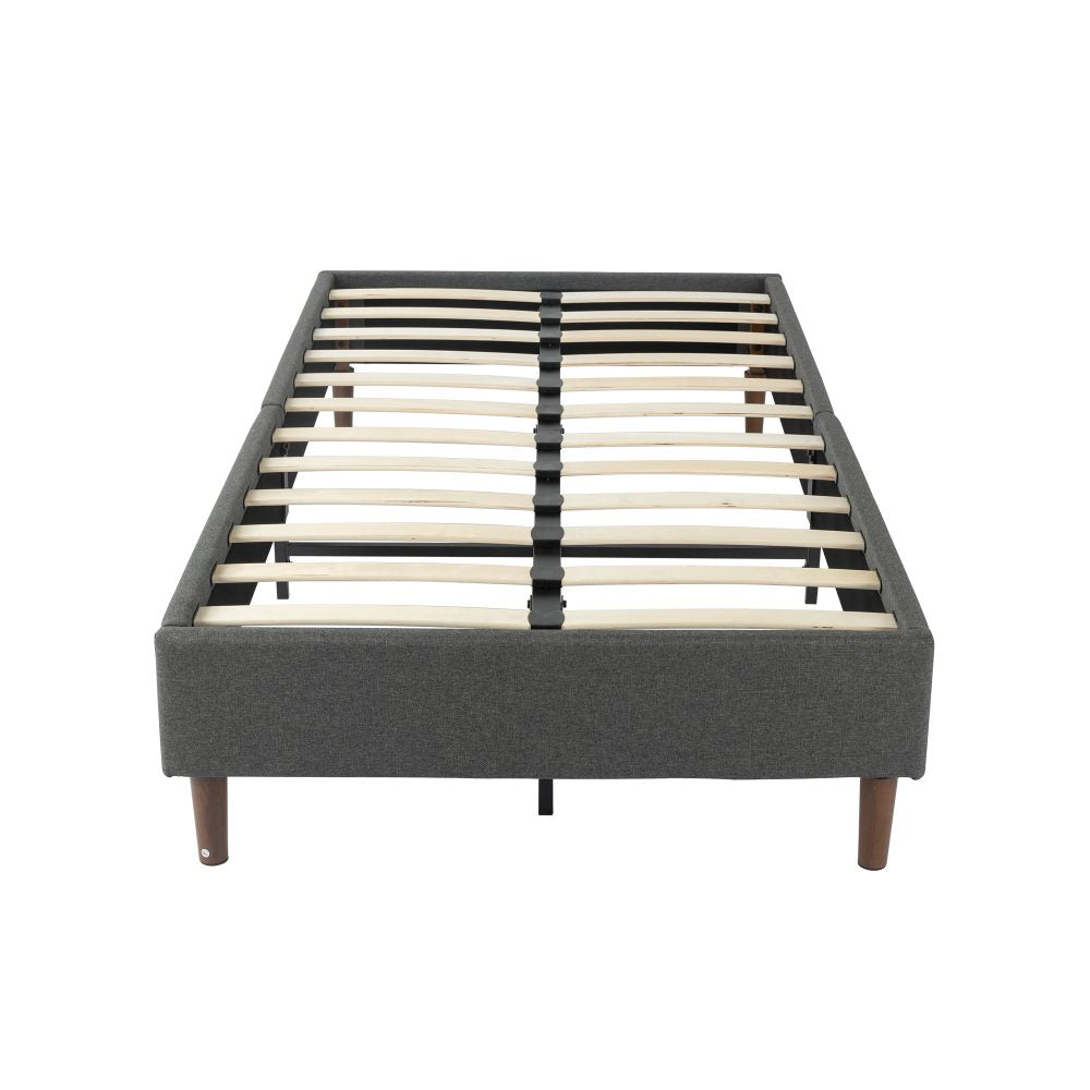 Bed Frame Mattress Foundation (Dark Grey) – Single