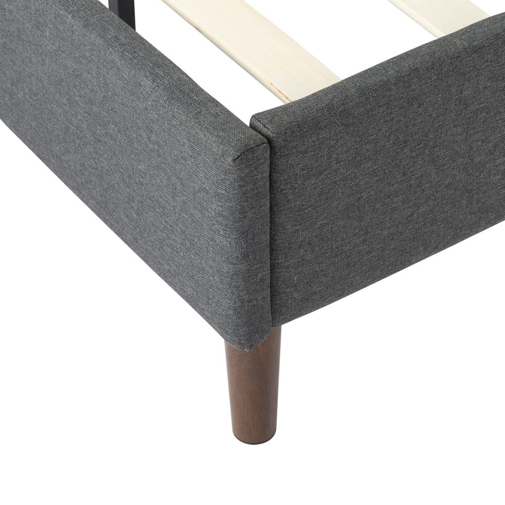 Bed Frame Mattress Foundation (Dark Grey) – Single