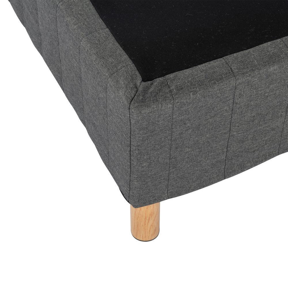 Metal Bedframe Mattress Foundation (Dark Grey) – Queen