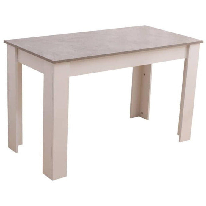 Dining Table Rectangular Wooden 120M-Grey & White