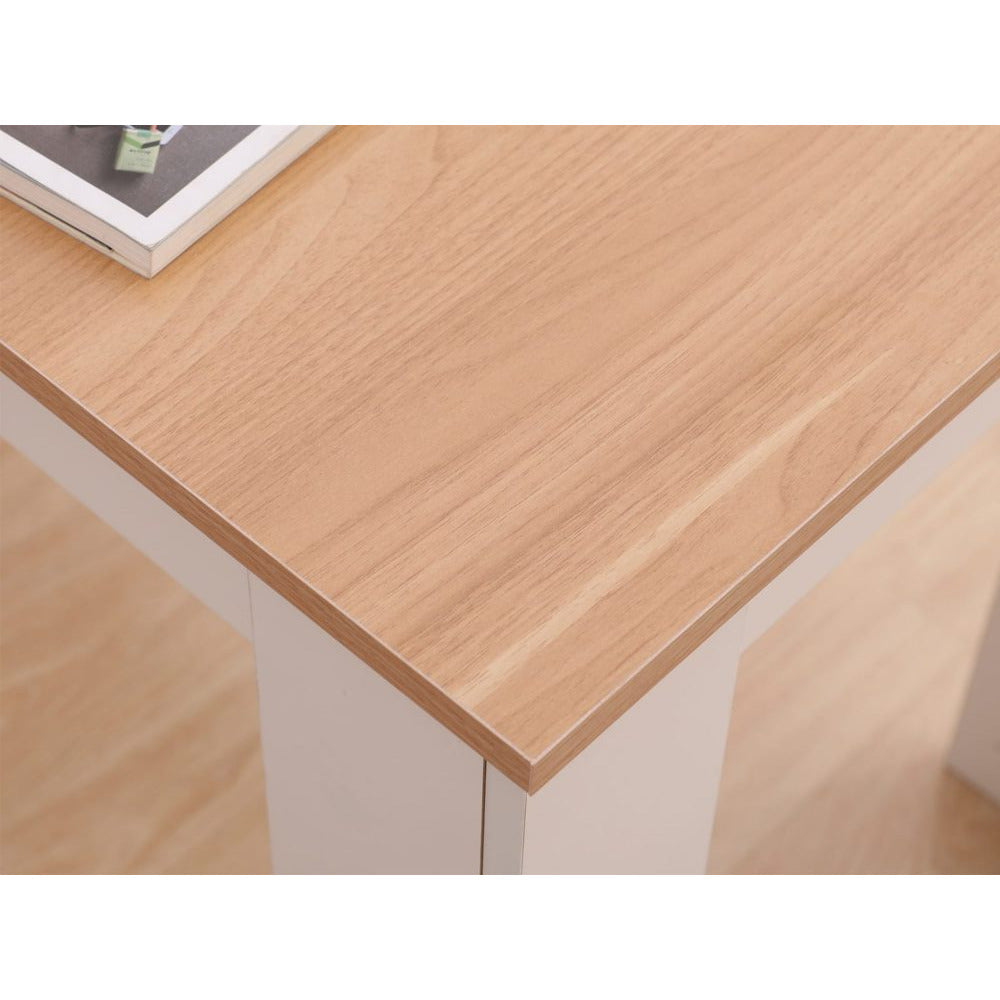 Dining Table Rectangular Wooden 120M-Wood & White