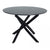 Round Marble-Effect Table - Black