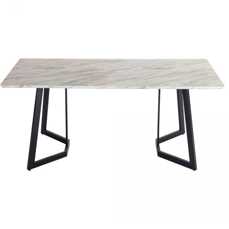 Rectangular Marble-Effect Table