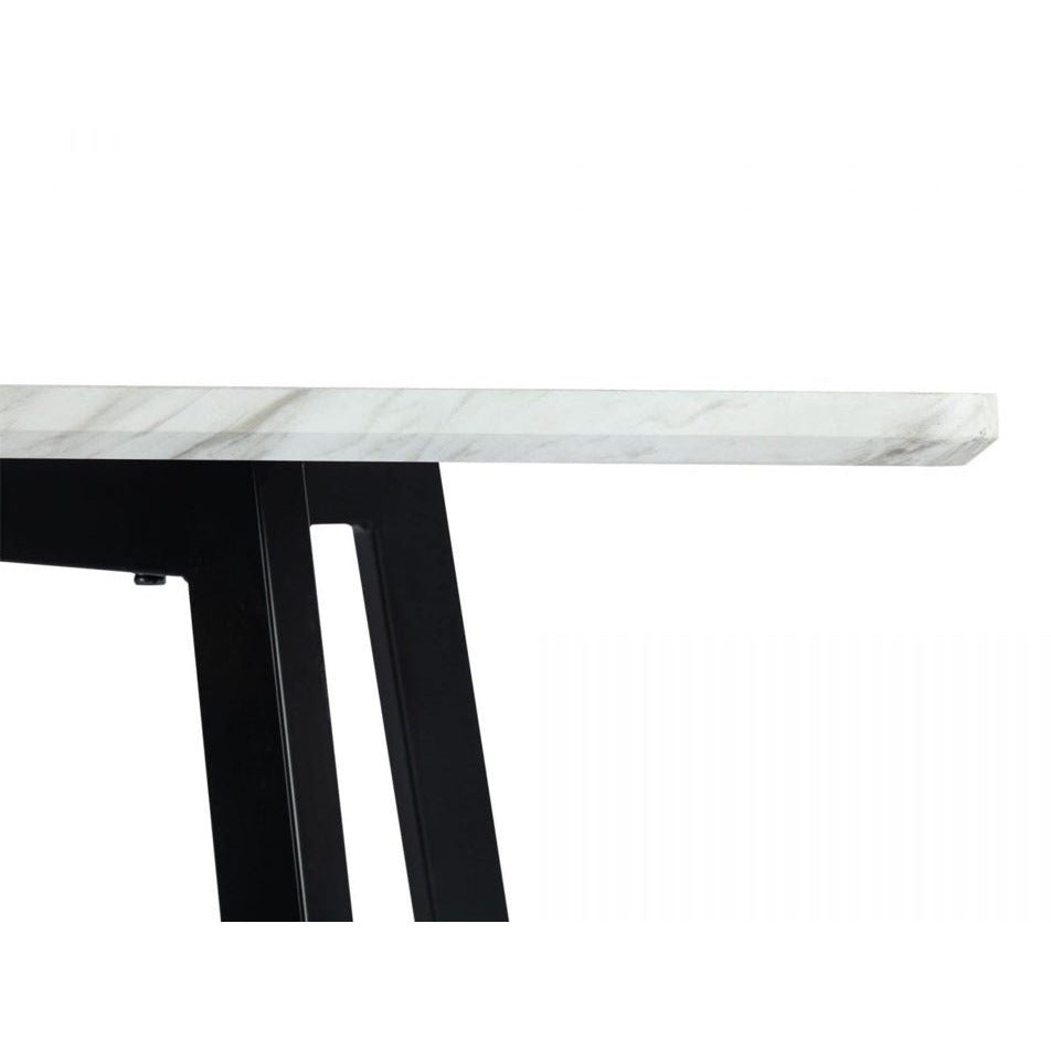 Rectangular Marble-Effect Table