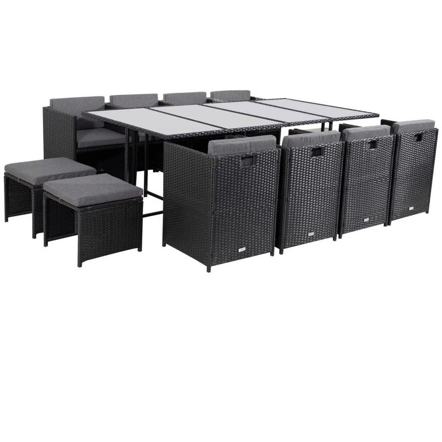 Bali 13PC  Outdoor Dining Set - Black