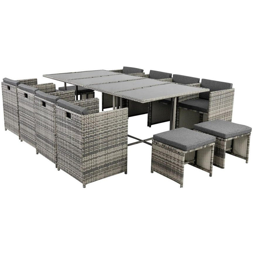 Bali 13PC  Outdoor Dining Set - Grey