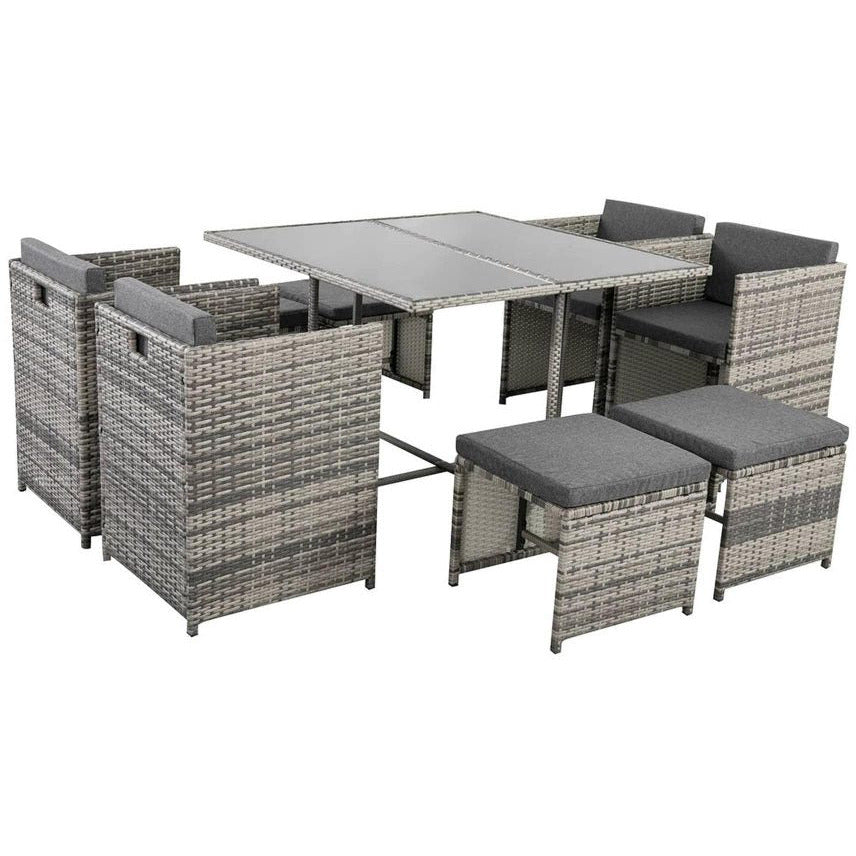 Horrocks 8 Seater Outdoor Dining Set - Grey