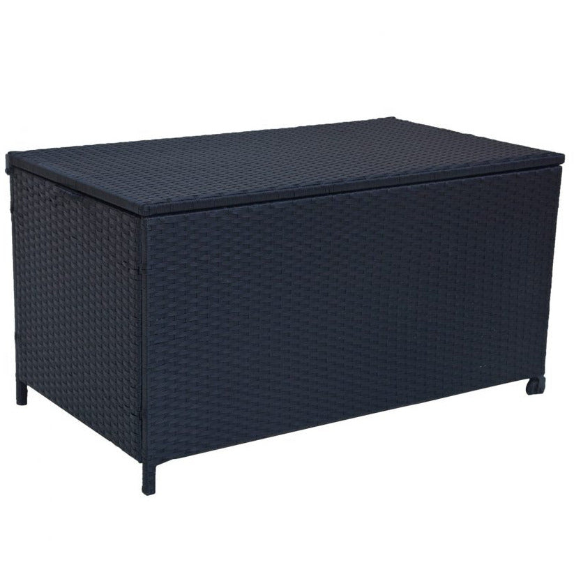 Outdoor PE Wicker Storage Box Garden 320L-Black