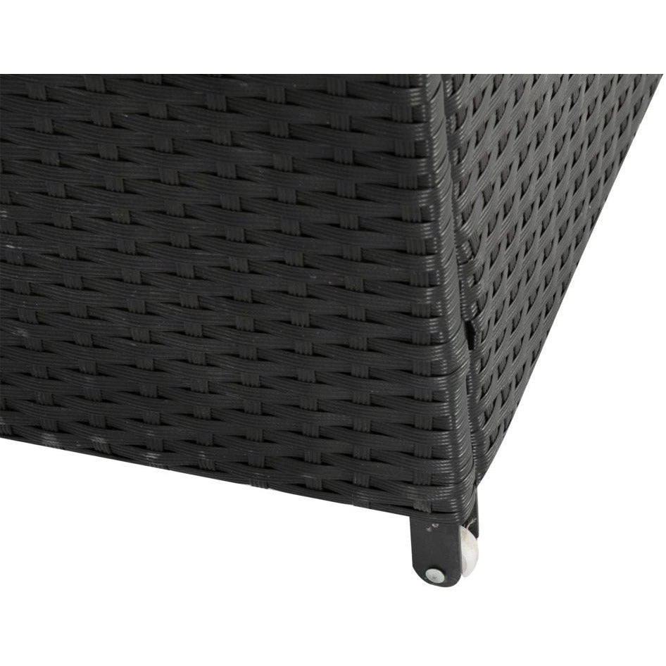 Outdoor PE Wicker Storage Box Garden 320L-Black