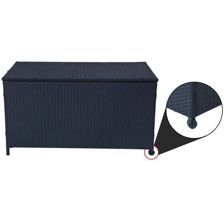 Outdoor PE Wicker Storage Box Garden 320L-Black