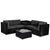 6PCS Outdoor Modular Lounge Sofa Coogee - Black