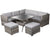 8PC Outdoor Dining Set Wicker Table & Chairs-Grey