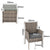 2 Seater PE Rattan Outdoor Furniture Chat Set- Mixed Grey