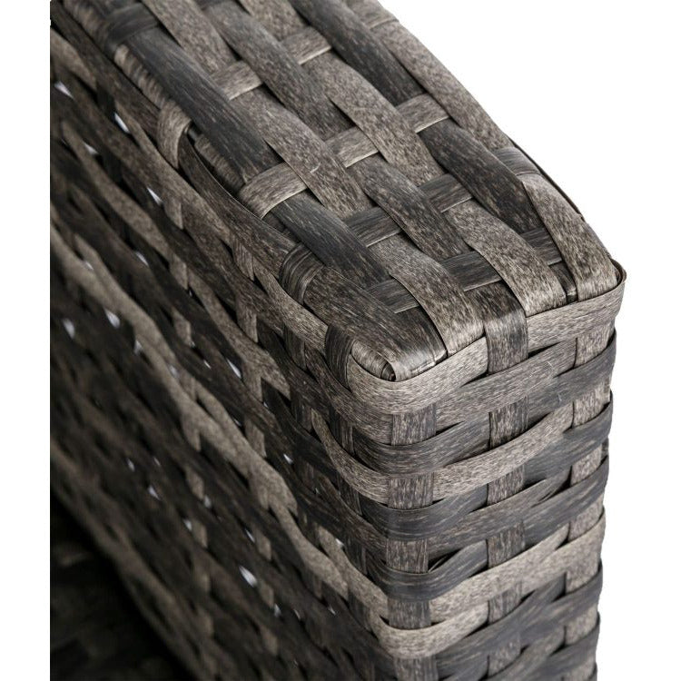 Ella 8-Seater Modular Outdoor Garden Lounge and Dining Set with Table and Stools in Dark Grey Weave