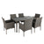 Coogee 6 Seater Outdoor Dining Set Dark Grey