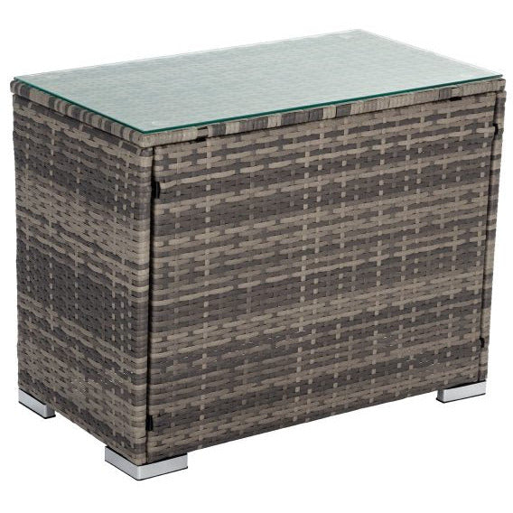 Outdoor Wicker End Table Grey