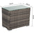 Outdoor Wicker End Table Grey