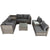 Outdoor Wicker End Table Grey