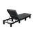 Laura Rattan Sunbed Sun Lounge Adjustable Black