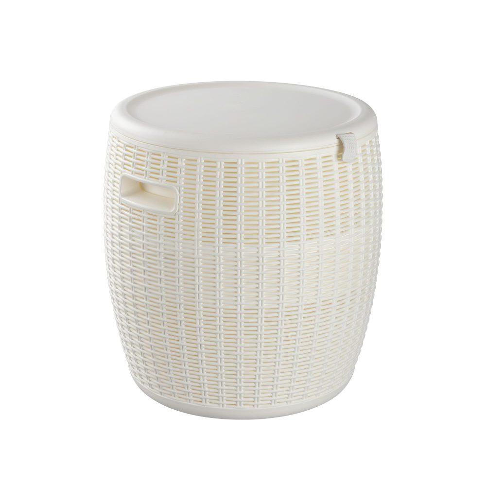 Outdoor Cool Bar Storage Stool White