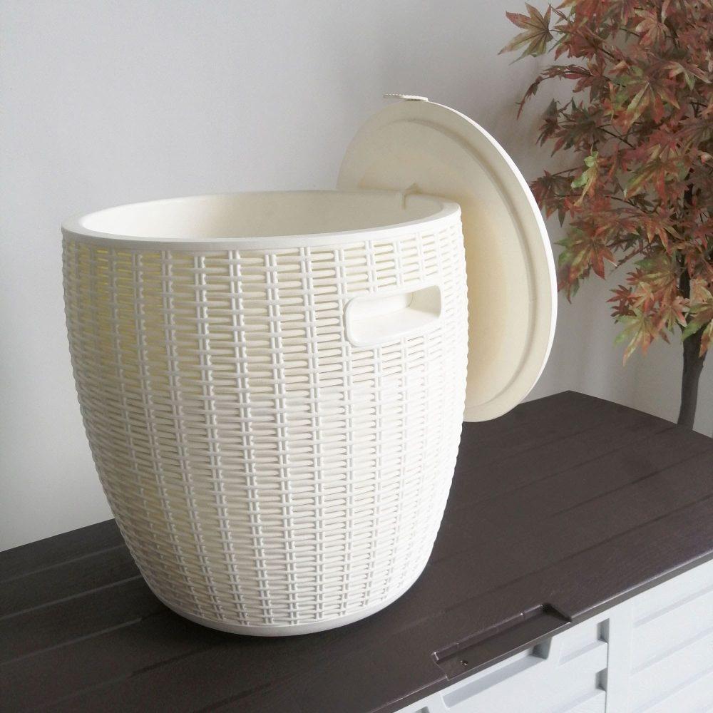 Outdoor Cool Bar Storage Stool White