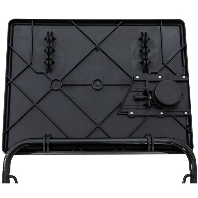 Foldable Table Adjustable Tray Laptop Desk with Removable Cup Holder-Black