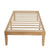 Single Size Warm Wooden Natural Bed Base Frame