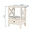 2-tier Bedside Table with Storage Drawer 2 PC &#8211; White