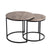 2 Piece Nesting Coffee Tables Set Dark Grey