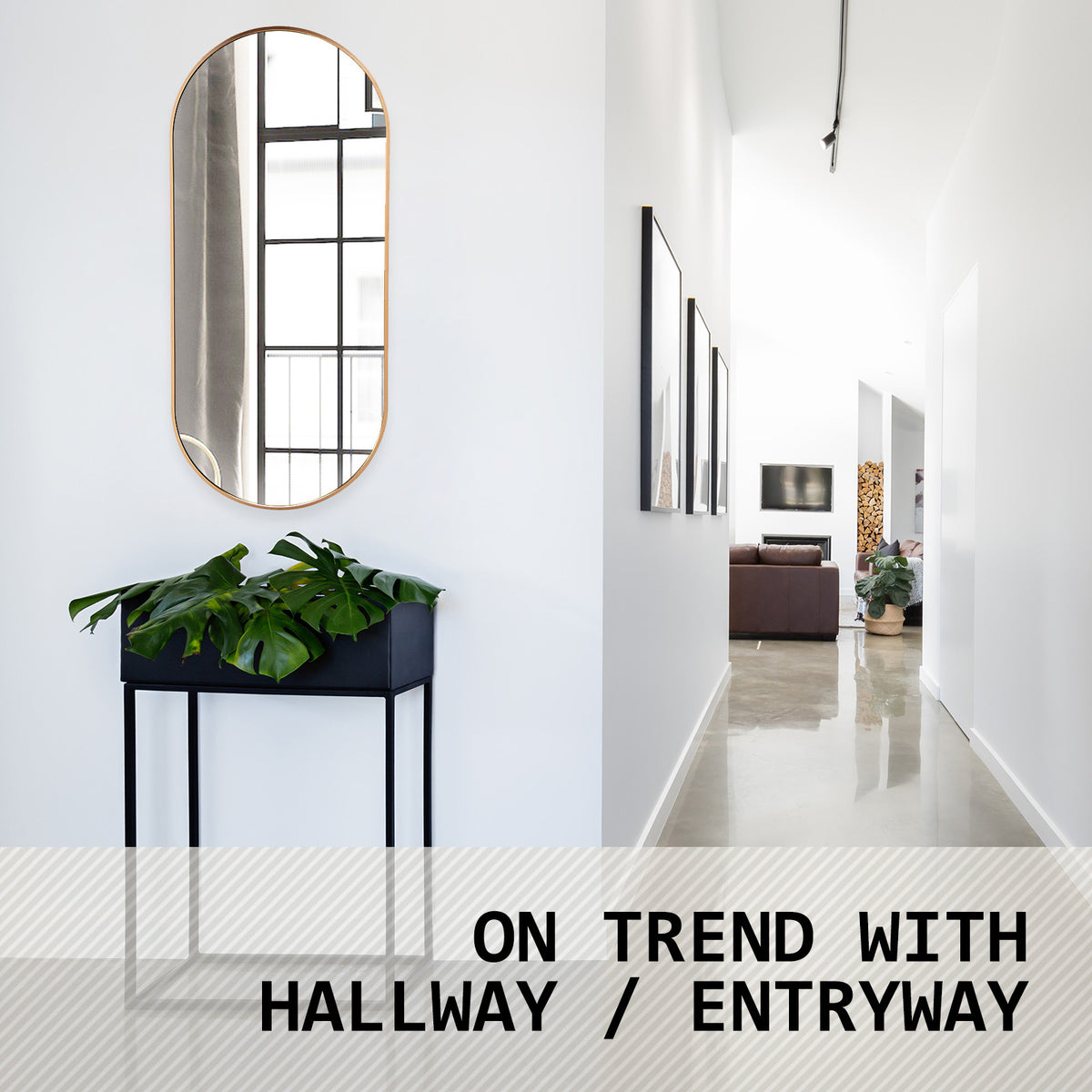 La Bella Gold Wall Mirror Oval Aluminum Frame Makeup Decor Bathroom Vanity 45 x 100cm