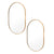 2 Set La Bella Gold Wall Mirror Oval Aluminum Frame Makeup Decor Bathroom Vanity 50x75cm