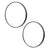 2 Set La Bella Black Wall Mirror Round Aluminum Frame Makeup Decor Bathroom Vanity 60cm