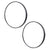 2 Set La Bella Black Wall Mirror Round Aluminum Frame Makeup Decor Bathroom Vanity 70cm