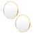 2 Set La Bella Gold Wall Mirror Round Aluminum Frame Makeup Decor Bathroom Vanity 60cm