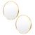 2 Set La Bella Gold Wall Mirror Round Aluminum Frame Makeup Decor Bathroom Vanity 70cm