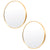 2 Set La Bella Gold Wall Mirror Round Aluminum Frame Makeup Decor Bathroom Vanity 80cm