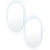 2 Set La Bella LED Wall Mirror Oval Touch Anti-Fog Makeup Decor Bathroom Vanity 50x75cm