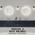 2 Set La Bella LED Wall Mirror Round Touch Anti-Fog Makeup Decor Bathroom Vanity 60cm