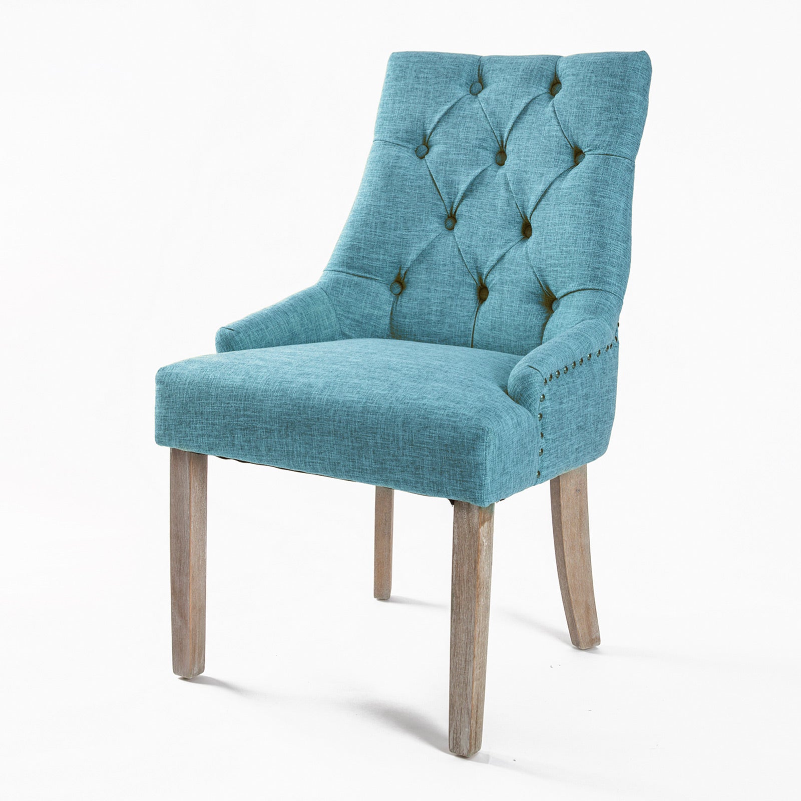 La Bella Blue French Provincial Dining Chair Amour Oak Leg